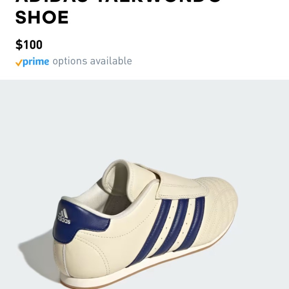 Adidas women's Cream and Navy Athletic Shoe taekwondo - Picture 4 of 12